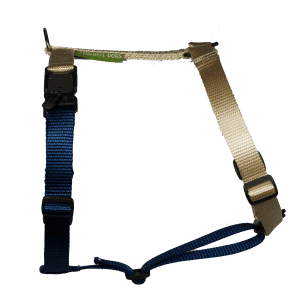 Duo-color tuigje beige-marineblauw
